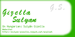 gizella sulyan business card